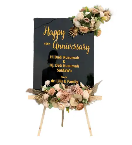 Papan Bunga Akrilik Campor